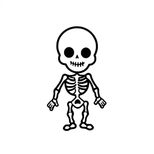 Baby Skeleton Silhouette SVG Design | SVG Files for Cricut & Print