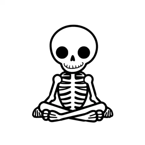 Baby Skeleton Silhouette SVG Design | SVG Files for Cricut & Print