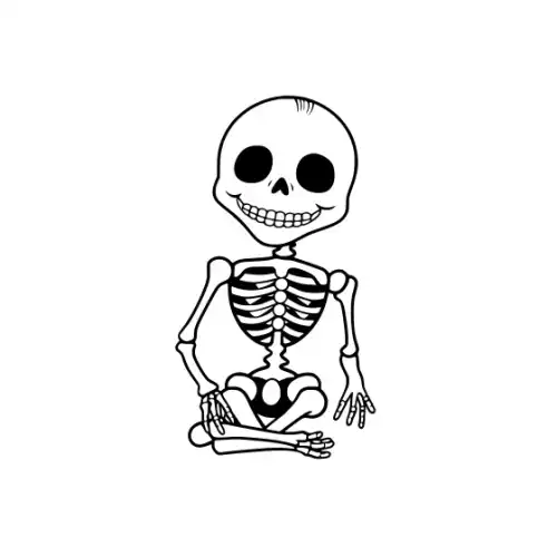 Baby Skeleton Silhouette SVG Design | SVG Files for Cricut & Print