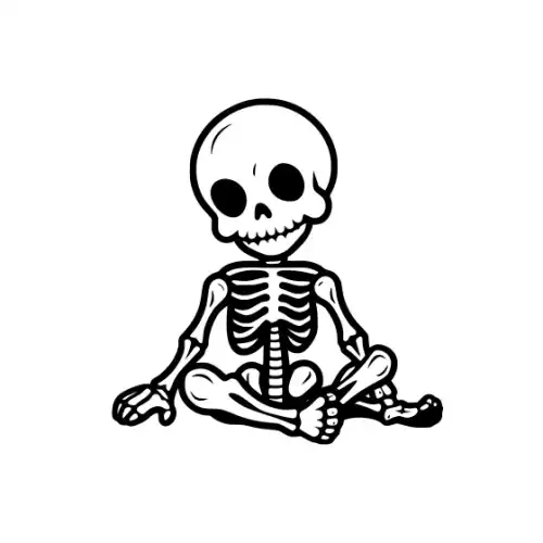 Baby Skeleton Silhouette SVG Design | SVG Files for Cricut & Print