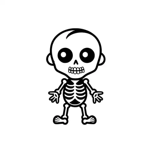 Baby Skeleton Silhouette SVG Design | SVG Files for Cricut & Print