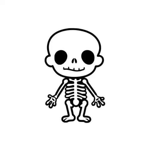 Baby Skeleton Silhouette SVG Design | SVG Files for Cricut & Print