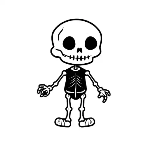 Baby Skeleton Silhouette SVG Design | SVG Files for Cricut & Print