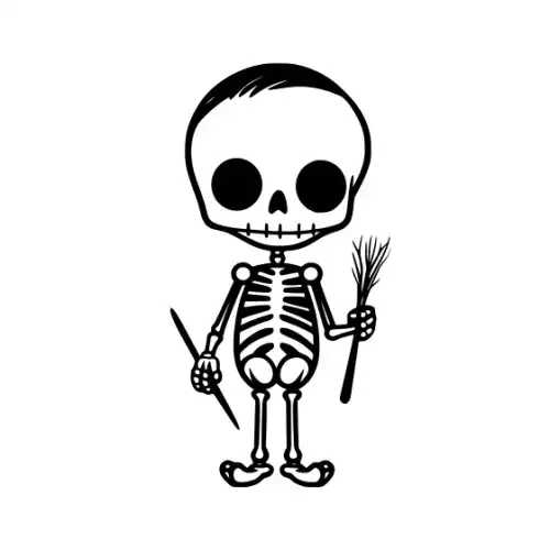 Baby Skeleton Silhouette SVG Design | SVG Files for Cricut & Print