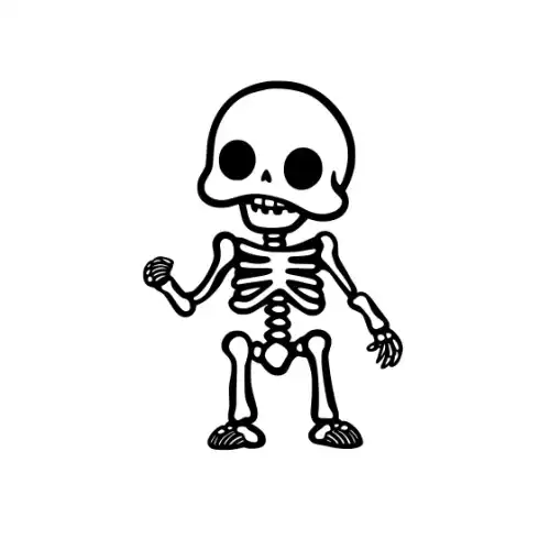 Baby Skeleton Silhouette SVG Design | SVG Files for Cricut & Print