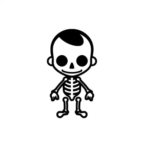 Baby Skeleton Silhouette SVG Design | SVG Files for Cricut & Print