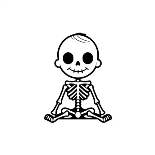 Baby Skeleton Silhouette SVG Design | SVG Files for Cricut & Print