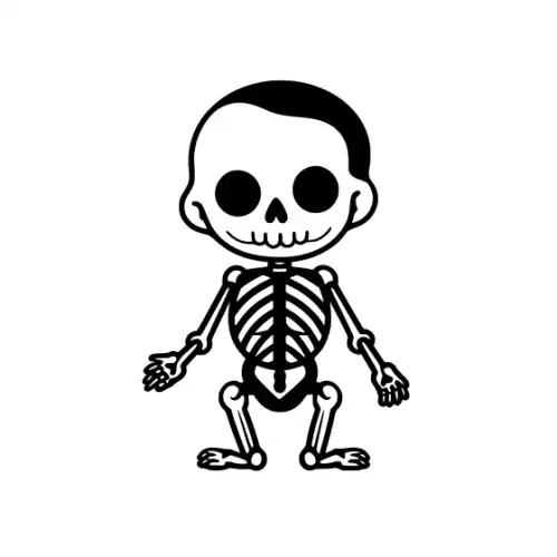 Baby Skeleton Silhouette SVG Design | SVG Files for Cricut & Print