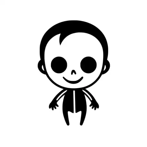 Baby Skeleton Silhouette SVG Design | SVG Files for Cricut & Print
