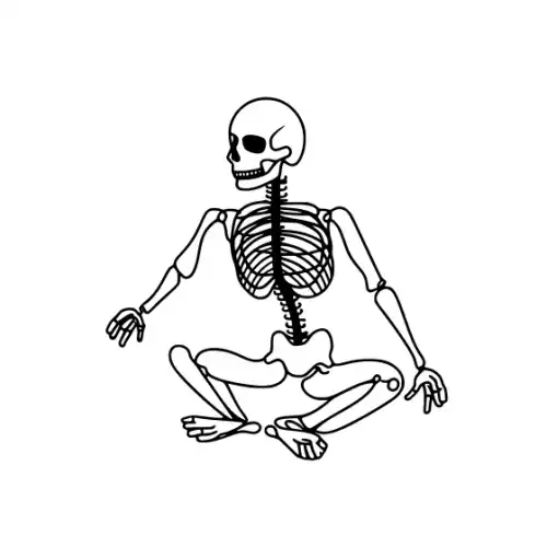 Baby Skeleton Silhouette SVG Design | SVG Files for Cricut & Print