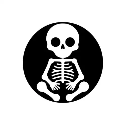 Baby Skeleton Silhouette SVG Design | SVG Files for Cricut & Print