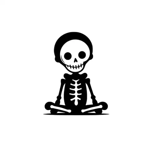 Baby Skeleton Silhouette SVG Design | SVG Files for Cricut & Print