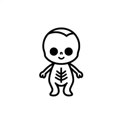 Baby Skeleton Silhouette SVG Design | SVG Files for Cricut & Print