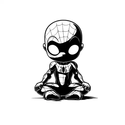 Baby Spiderman Silhouette SVG Design | SVG Files for Cricut & Print