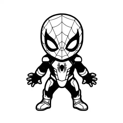 Baby Spiderman Silhouette SVG Design | SVG Files for Cricut & Print