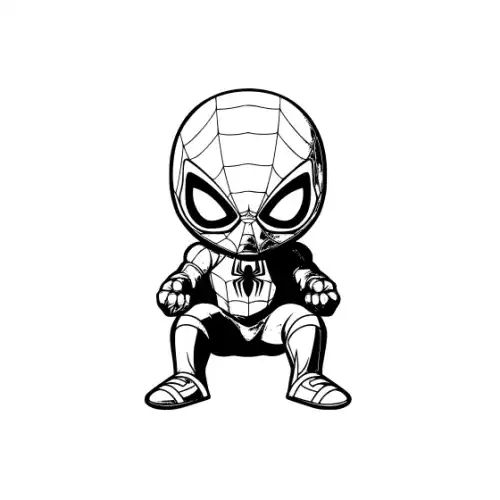 Baby Spiderman Silhouette SVG Design | SVG Files for Cricut & Print