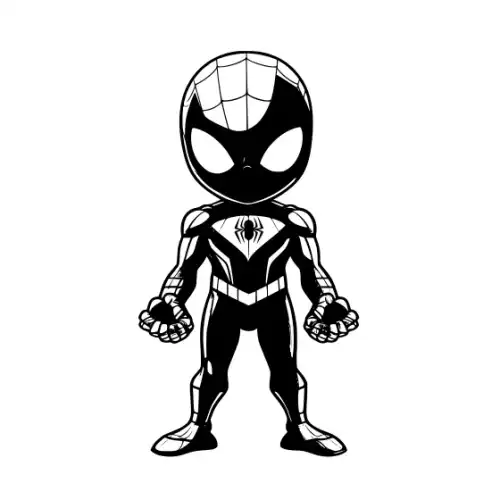Baby Spiderman Silhouette SVG Design | SVG Files for Cricut & Print