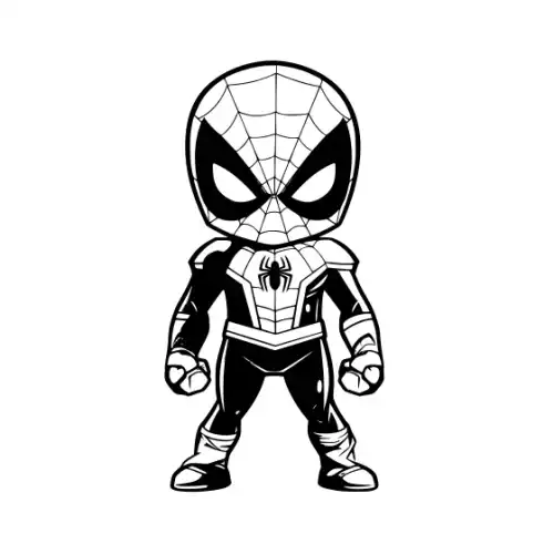 Baby Spiderman Silhouette SVG Design | SVG Files for Cricut & Print