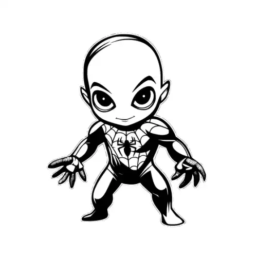 Baby Spiderman Silhouette SVG Design | SVG Files for Cricut & Print