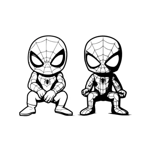 Baby Spiderman Silhouette SVG Design | SVG Files for Cricut & Print