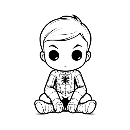 Baby Spiderman Silhouette SVG Design | SVG Files for Cricut & Print