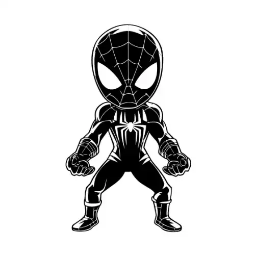 Baby Spiderman Silhouette SVG Design | SVG Files for Cricut & Print