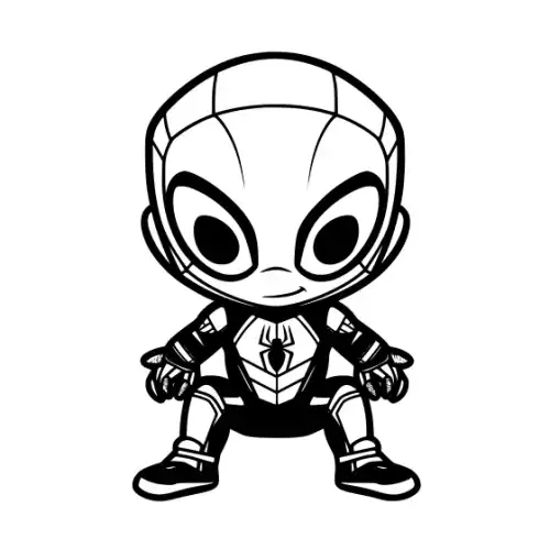 Baby Spiderman Silhouette SVG Design | SVG Files for Cricut & Print