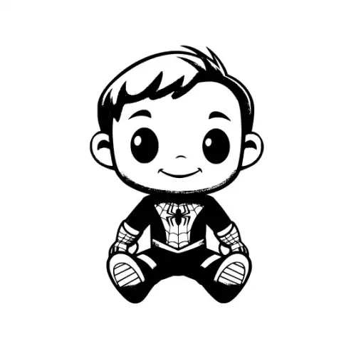 Baby Spiderman Silhouette SVG Design | SVG Files for Cricut & Print