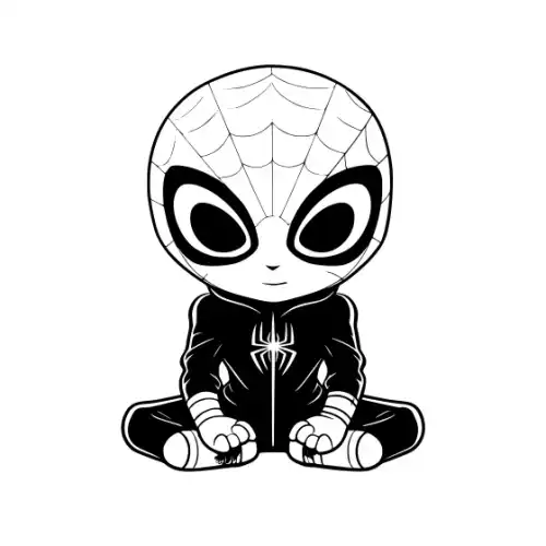 Baby Spiderman Silhouette SVG Design | SVG Files for Cricut & Print