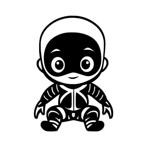 Baby Spiderman Silhouette SVG Design | SVG Files for Cricut & Print