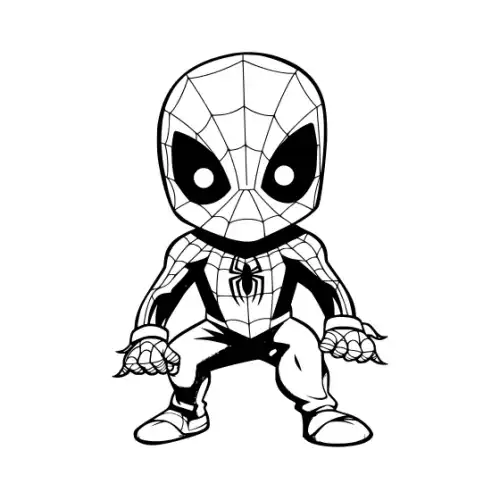 Baby Spiderman Silhouette SVG Design | SVG Files for Cricut & Print
