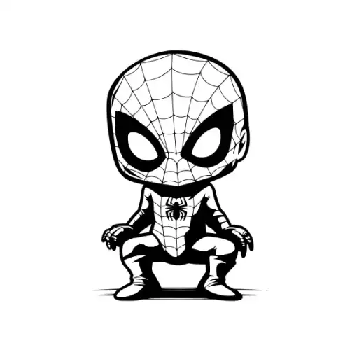 Baby Spiderman Silhouette SVG Design | SVG Files for Cricut & Print