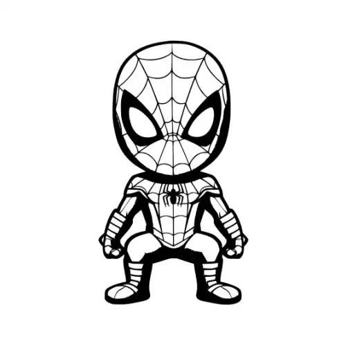 Baby Spiderman Silhouette SVG Design | SVG Files for Cricut & Print