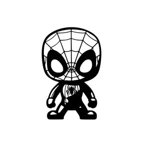 Baby Spiderman Silhouette SVG Design | SVG Files for Cricut & Print