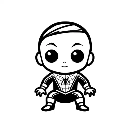 Baby Spiderman Silhouette SVG Design | SVG Files for Cricut & Print
