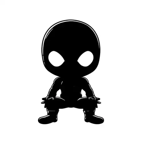 Baby Spiderman Silhouette SVG Design | SVG Files for Cricut & Print