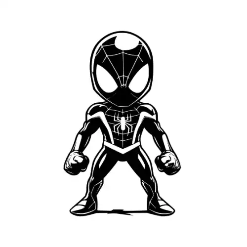 Baby Spiderman Silhouette SVG Design | SVG Files for Cricut & Print