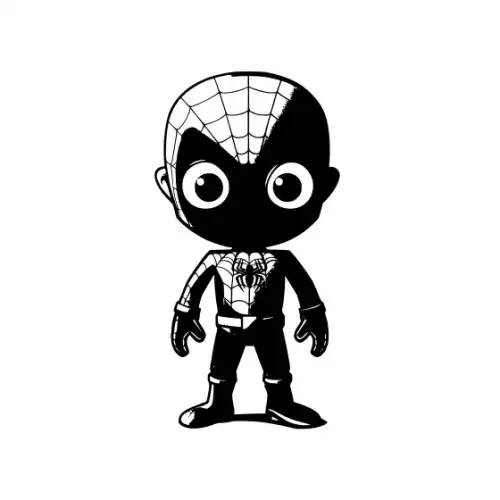 Baby Spiderman Silhouette SVG Design | SVG Files for Cricut & Print
