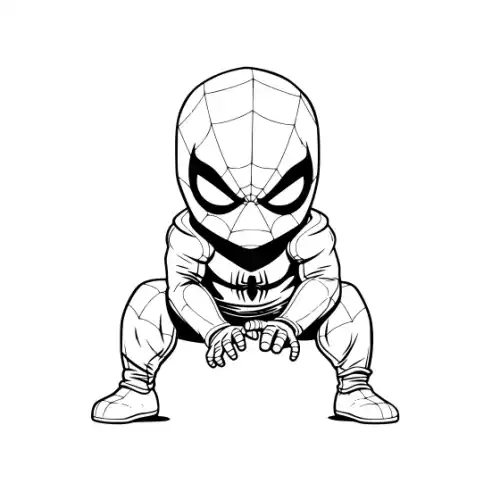 Baby Spiderman Silhouette SVG Design | SVG Files for Cricut & Print