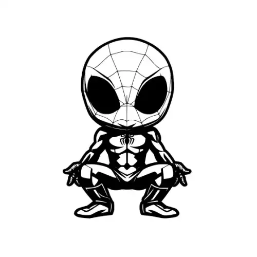 Baby Spiderman Silhouette SVG Design | SVG Files for Cricut & Print