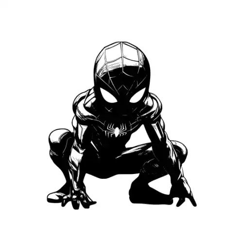 Baby Spiderman Silhouette SVG Design | SVG Files for Cricut & Print