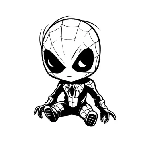 Baby Spiderman Silhouette SVG Design | SVG Files for Cricut & Print