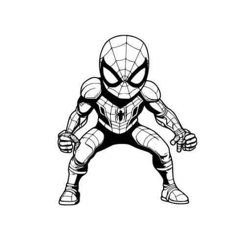 Baby Spiderman Silhouette SVG Design | SVG Files for Cricut & Print