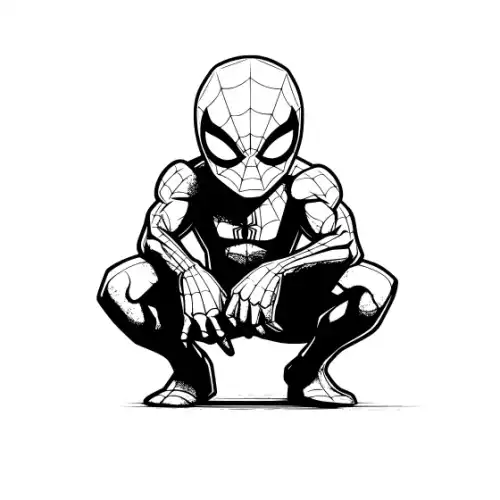 Baby Spiderman Silhouette SVG Design | SVG Files for Cricut & Print