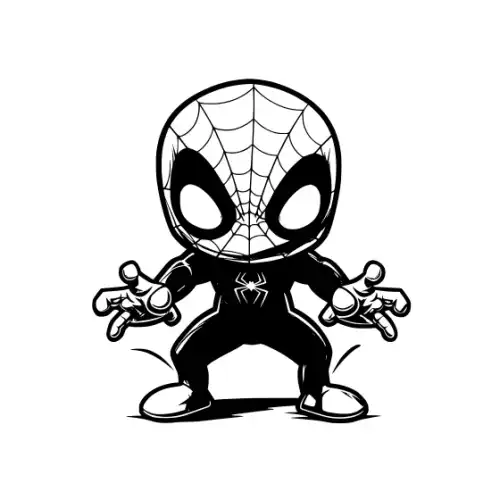 Baby Spiderman Silhouette SVG Design | SVG Files for Cricut & Print