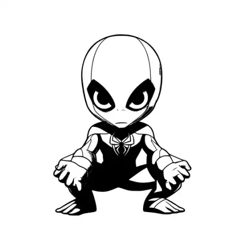 Baby Spiderman Silhouette SVG Design | SVG Files for Cricut & Print
