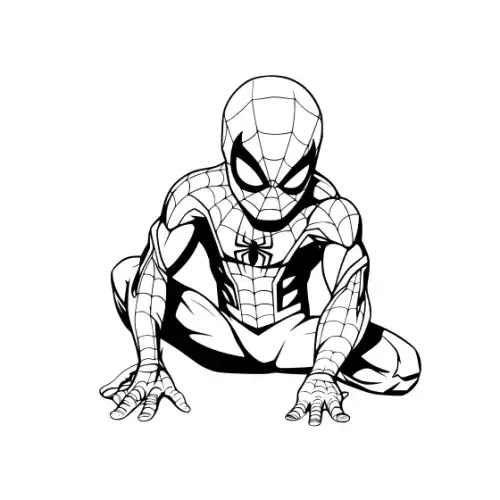 Baby Spiderman Silhouette SVG Design | SVG Files for Cricut & Print