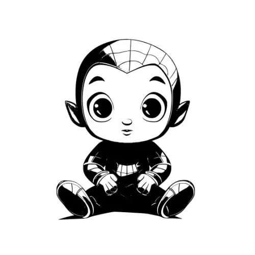 Baby Spiderman Silhouette SVG Design | SVG Files for Cricut & Print
