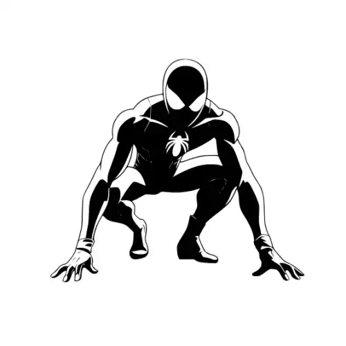 Baby Spiderman Silhouette SVG Design | SVG Files for Cricut & Print