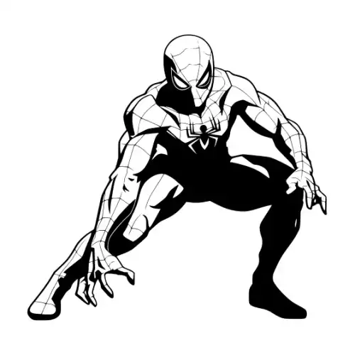 Baby Spiderman Silhouette SVG Design | SVG Files for Cricut & Print